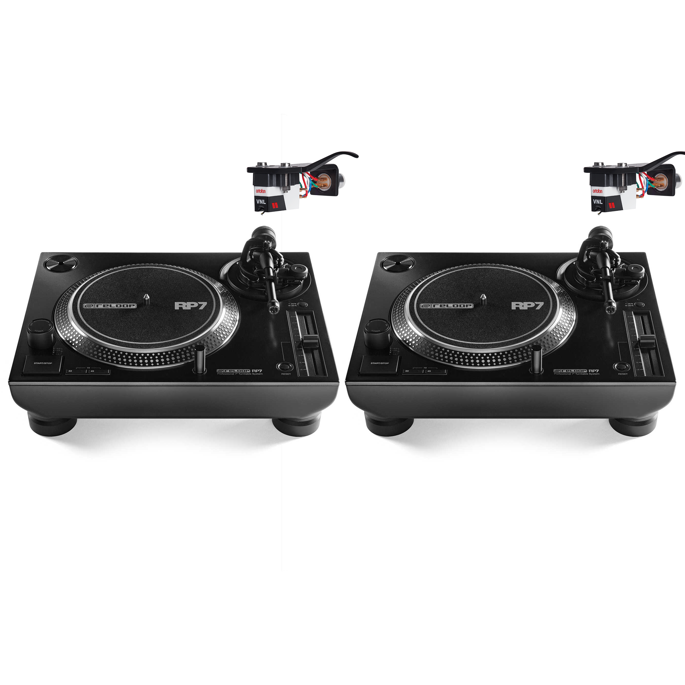 Reloop RP-7 DJ Turntable Pair with Ortofon VNL Cartridges