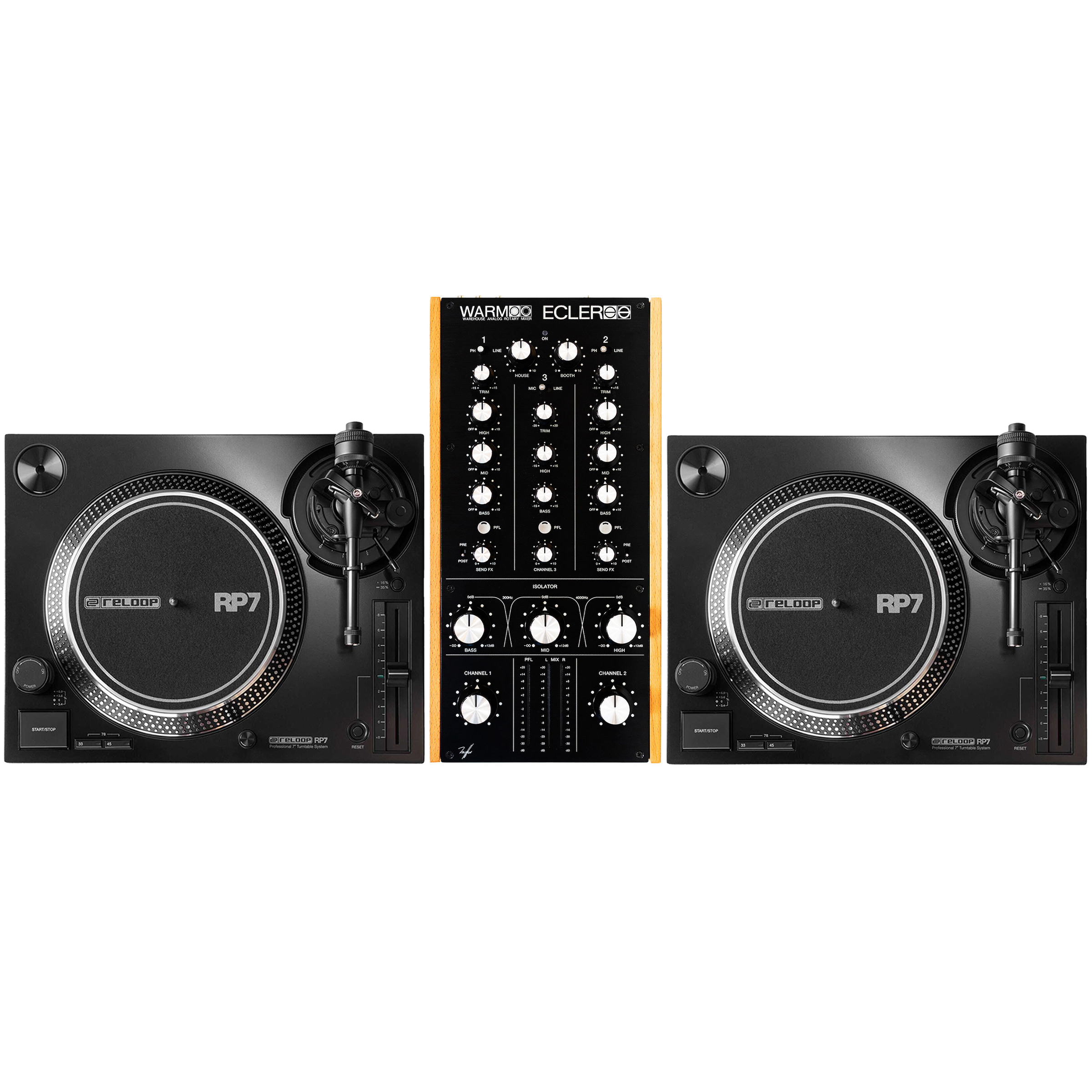 Reloop RP-7 Pair + Ecler WARM2 Rotary Bundle