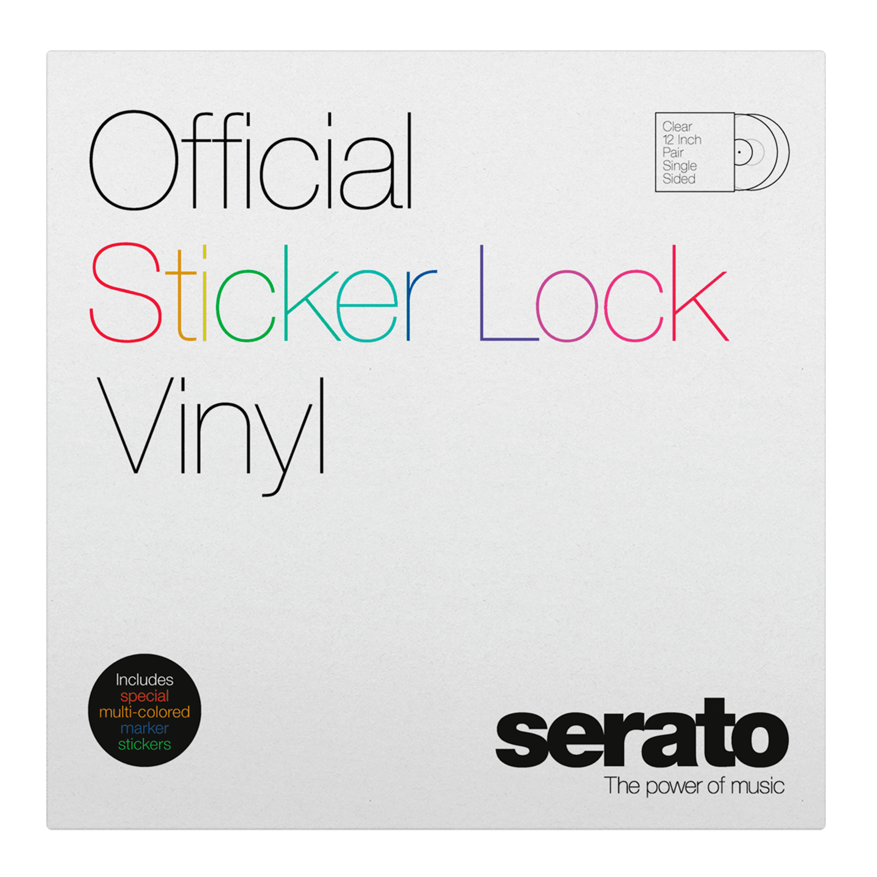 Serato 12" Sticker Lock Vinyl (Pair)