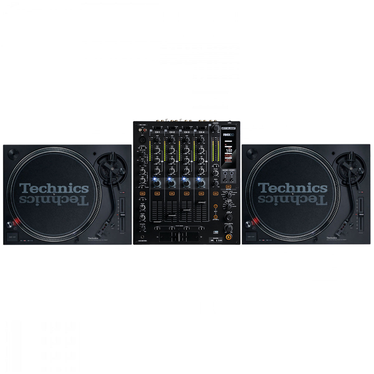 Technics SL1210 MK7 Pair + Reloop RMX-30 BT Bundle