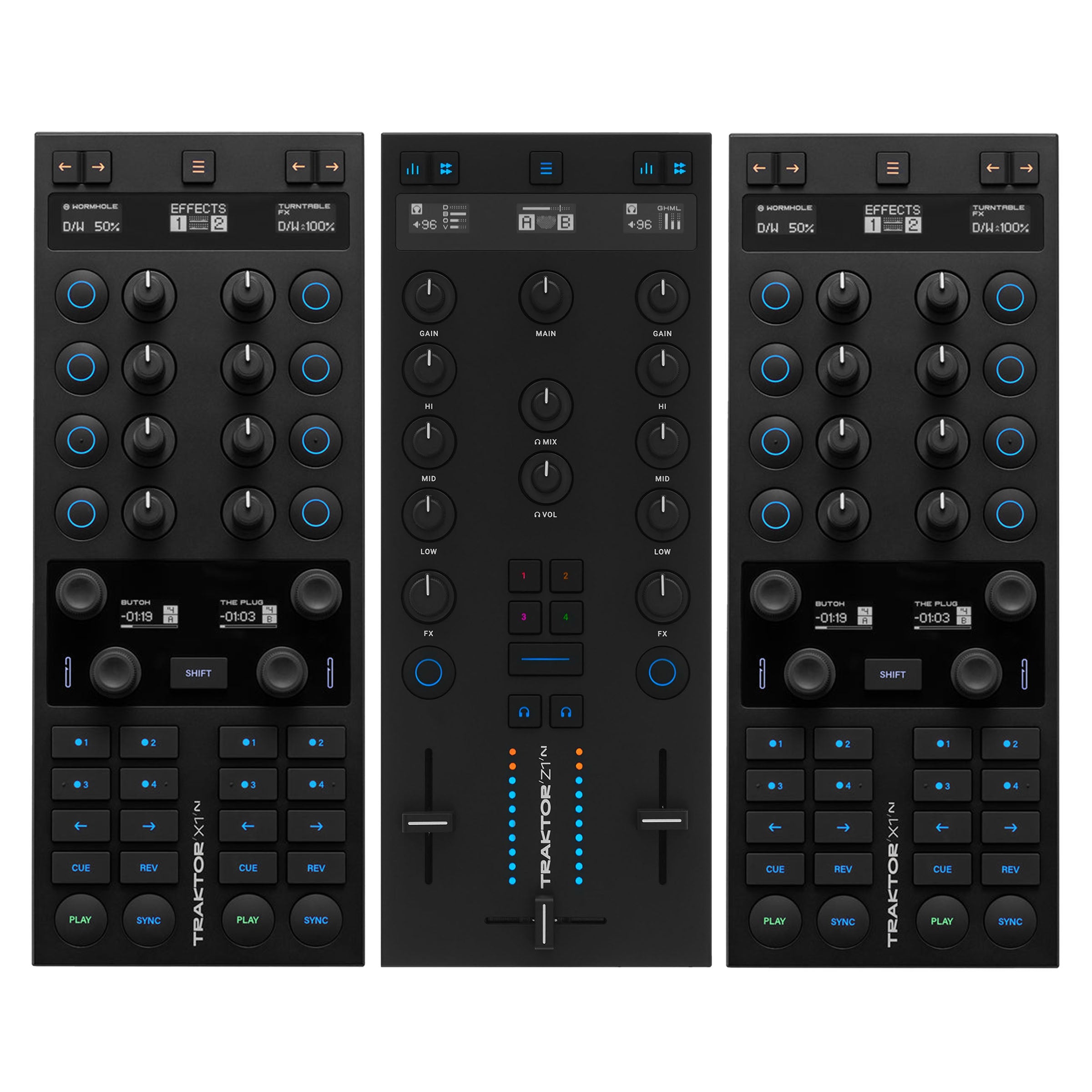 Native Instruments  Traktor X1 MK3 (Pair) + Traktor Z1 MK2 Bundle