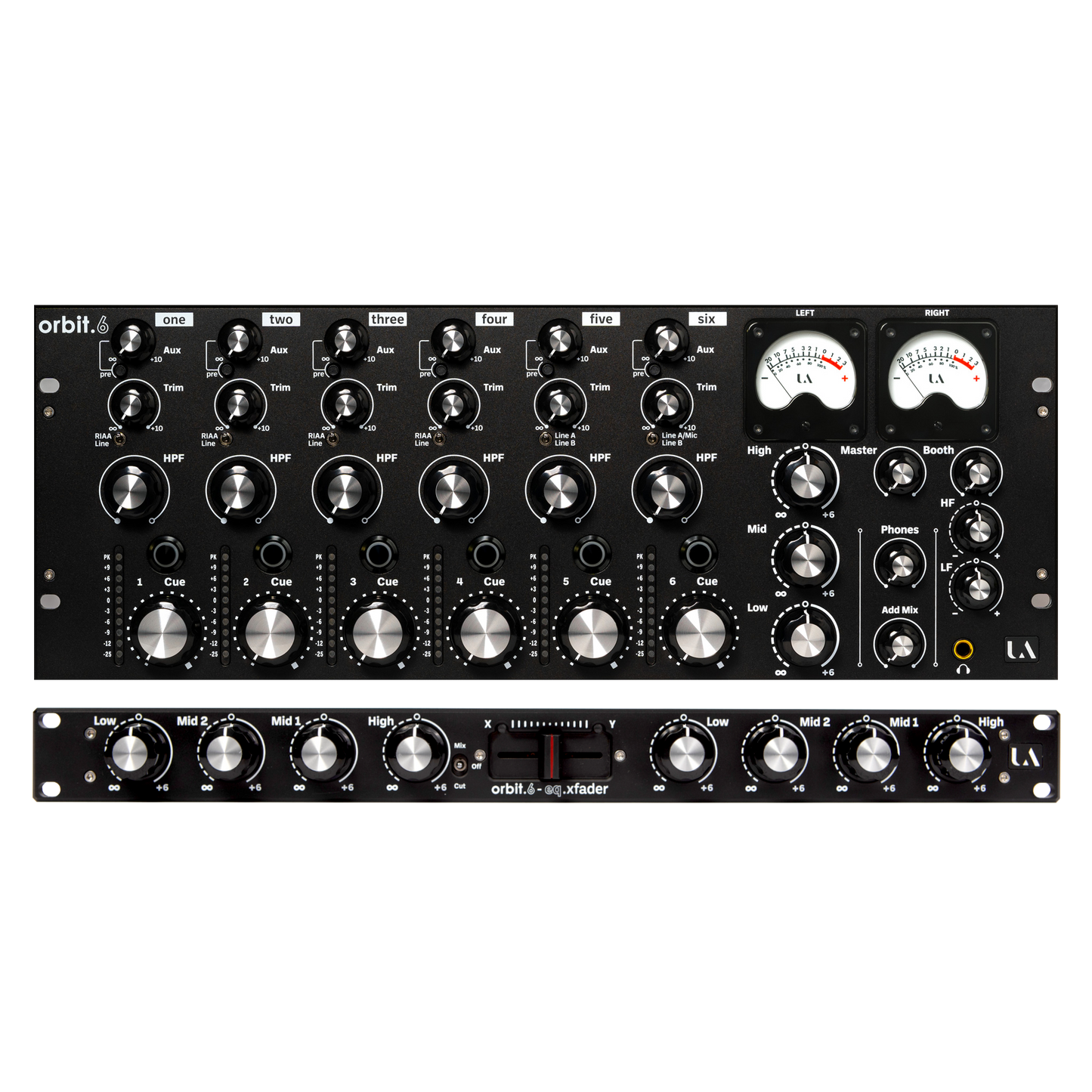 Union Audio ORBIT.6 Rotary DJ Mixer + EQ.XFADER Bundle - Black