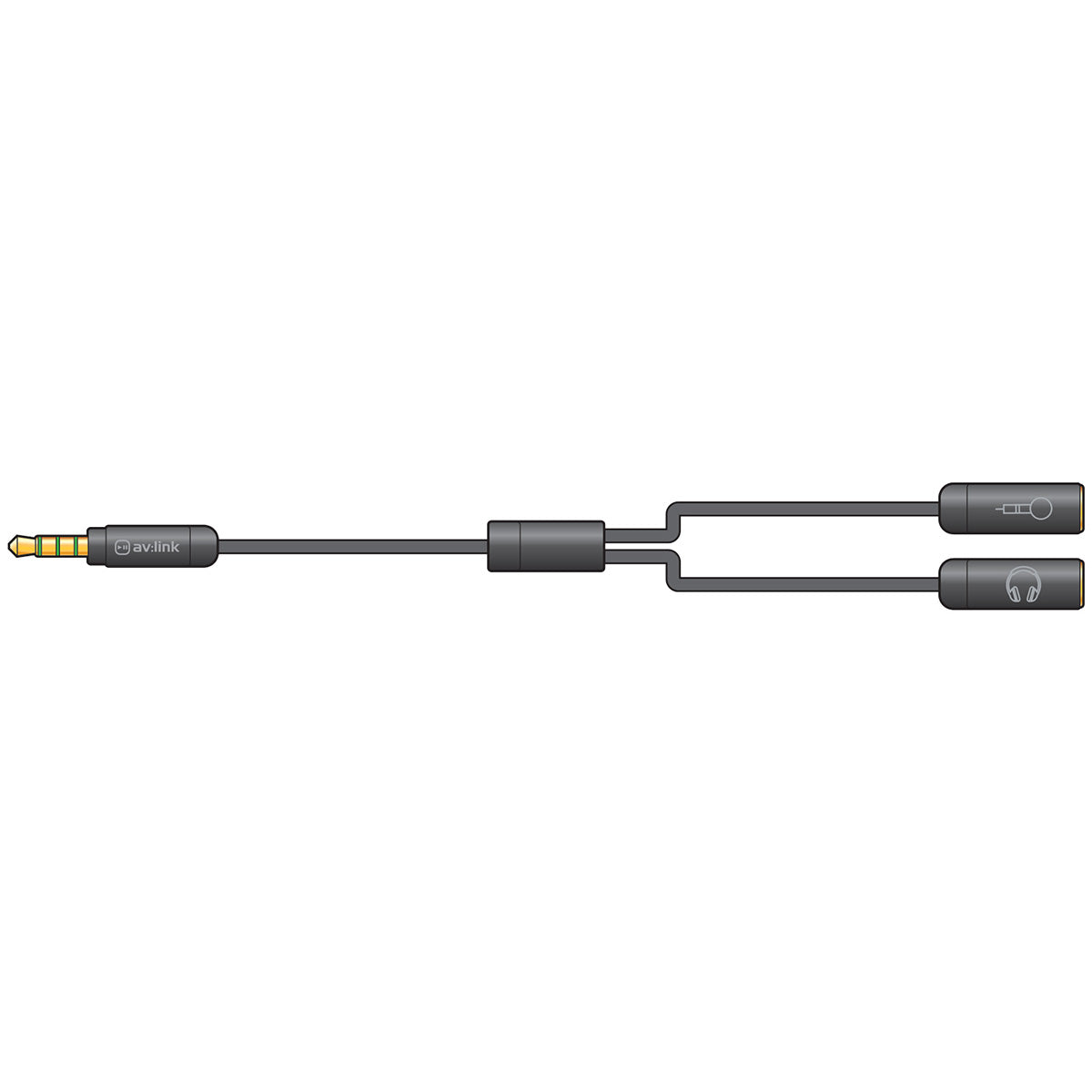 AV:LINK 3.5mm TRRS Headphone Microphone Splitter Cable (112133)