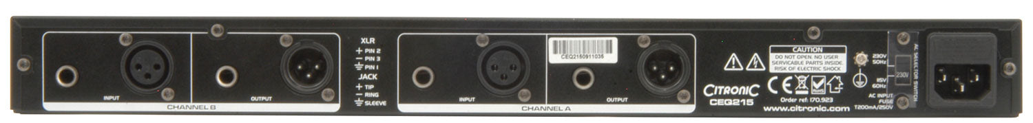 Citronic CEG215 Dual 15-Band Graphic EQ (170923)