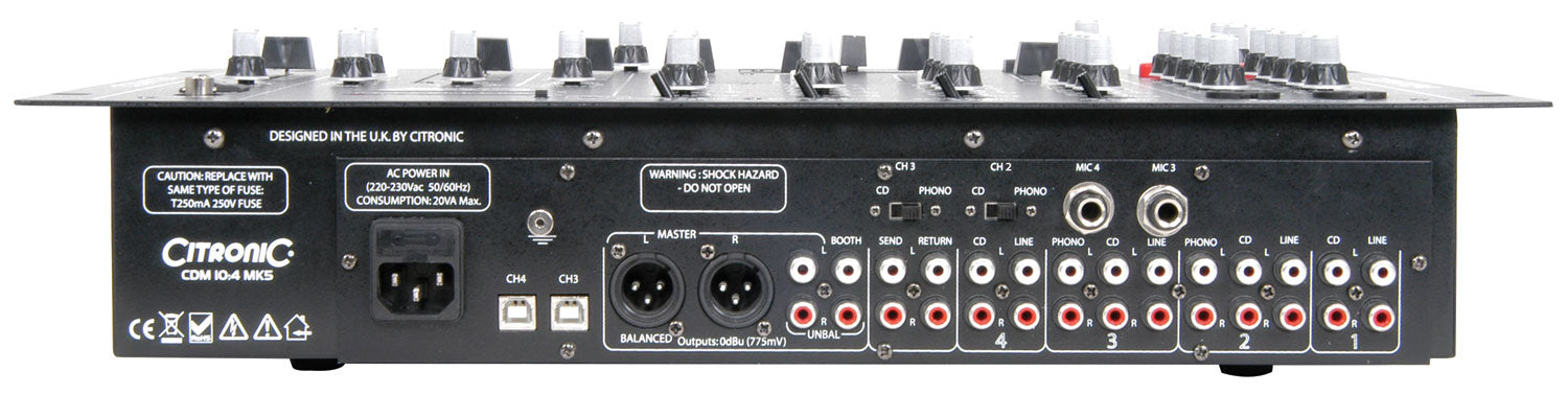 Citronic CDM10:4 MK5 4 Channel USB Mixer (171135)