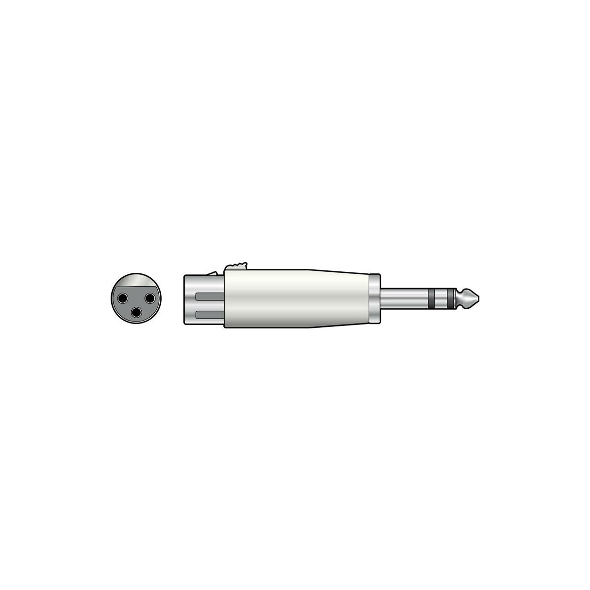 QTX Adaptor 3-pin XLR Female - 6.3mm Stereo Jack Plug