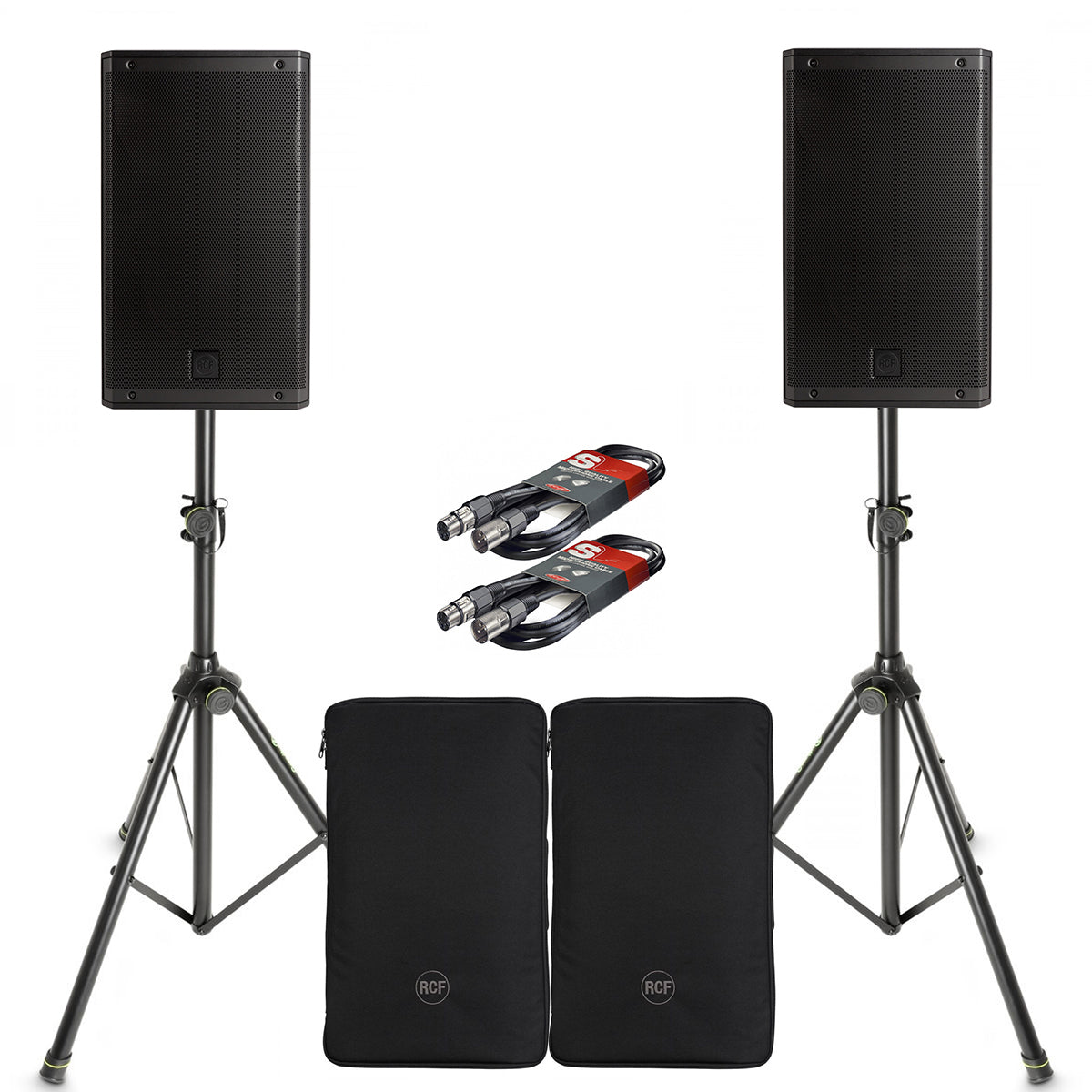 RCF ART 910-A Pair with Covers, Stands & Cables