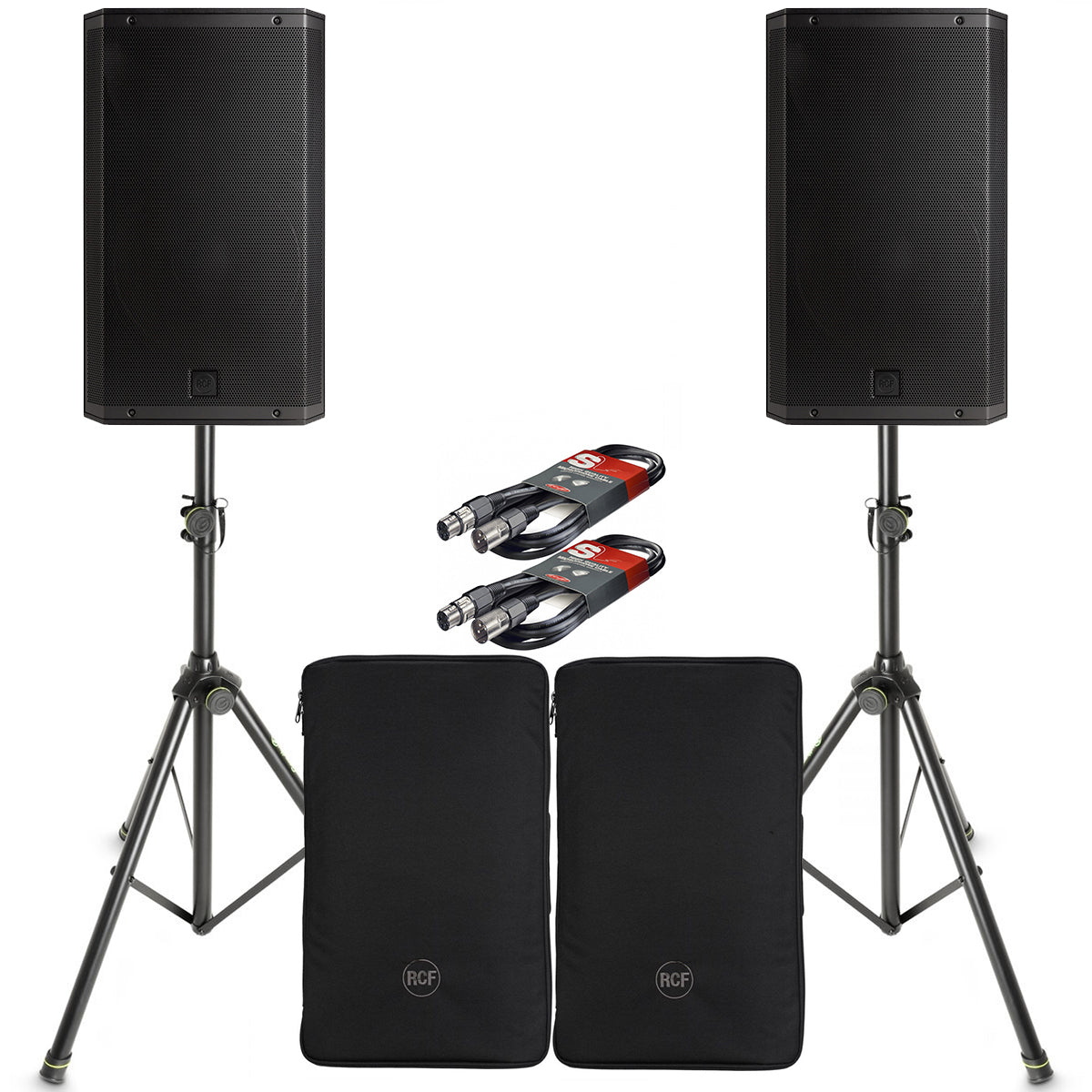 RCF ART 935-A Pair with Covers, Stands & Cables