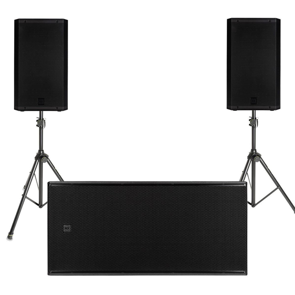 RCF 2 x ART945-A 1 x SUB 8008-AS PA System with Mono Sub