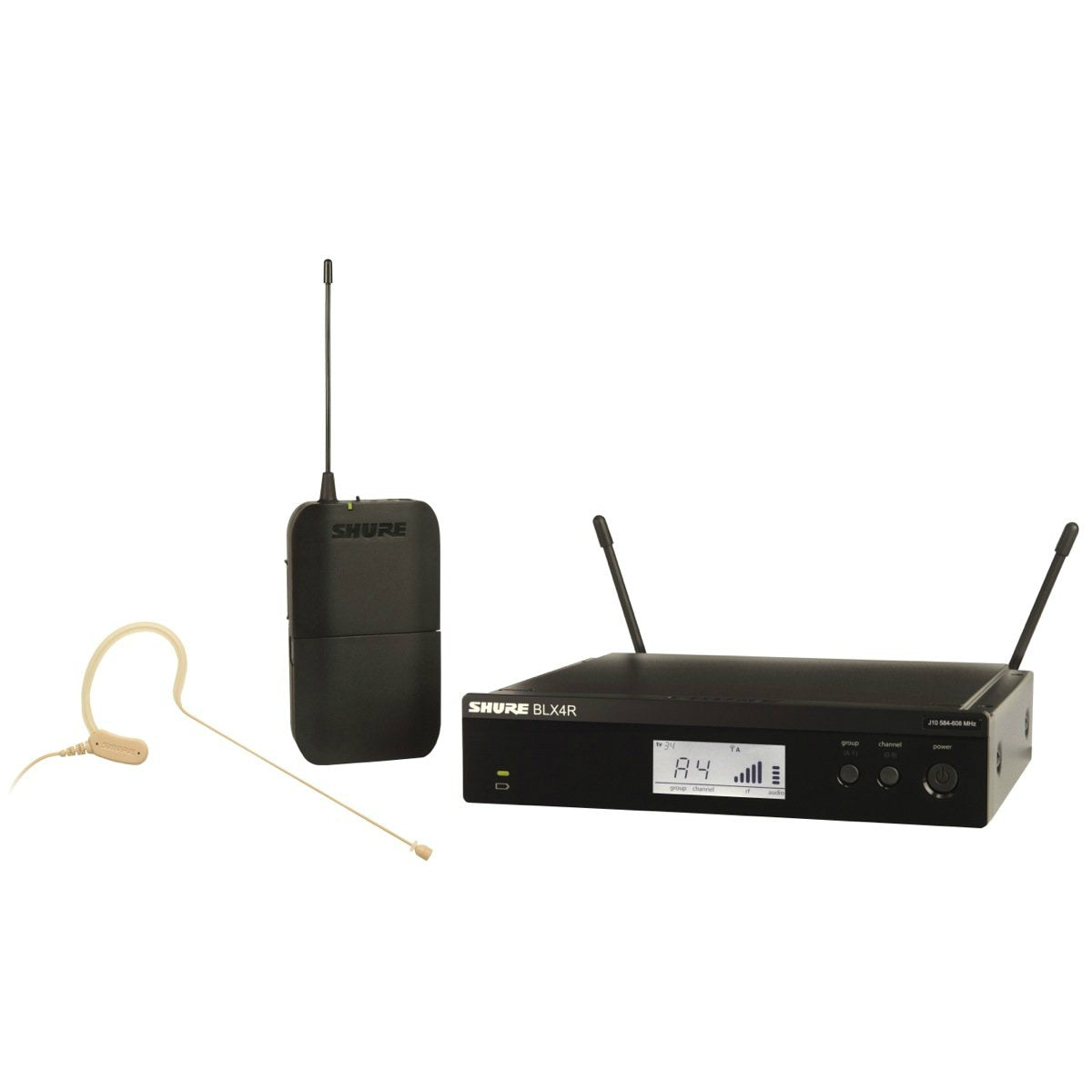 Shure BLX14UK-MX53 SM Wireless Rack-Mount System With MX153 Earset Mic