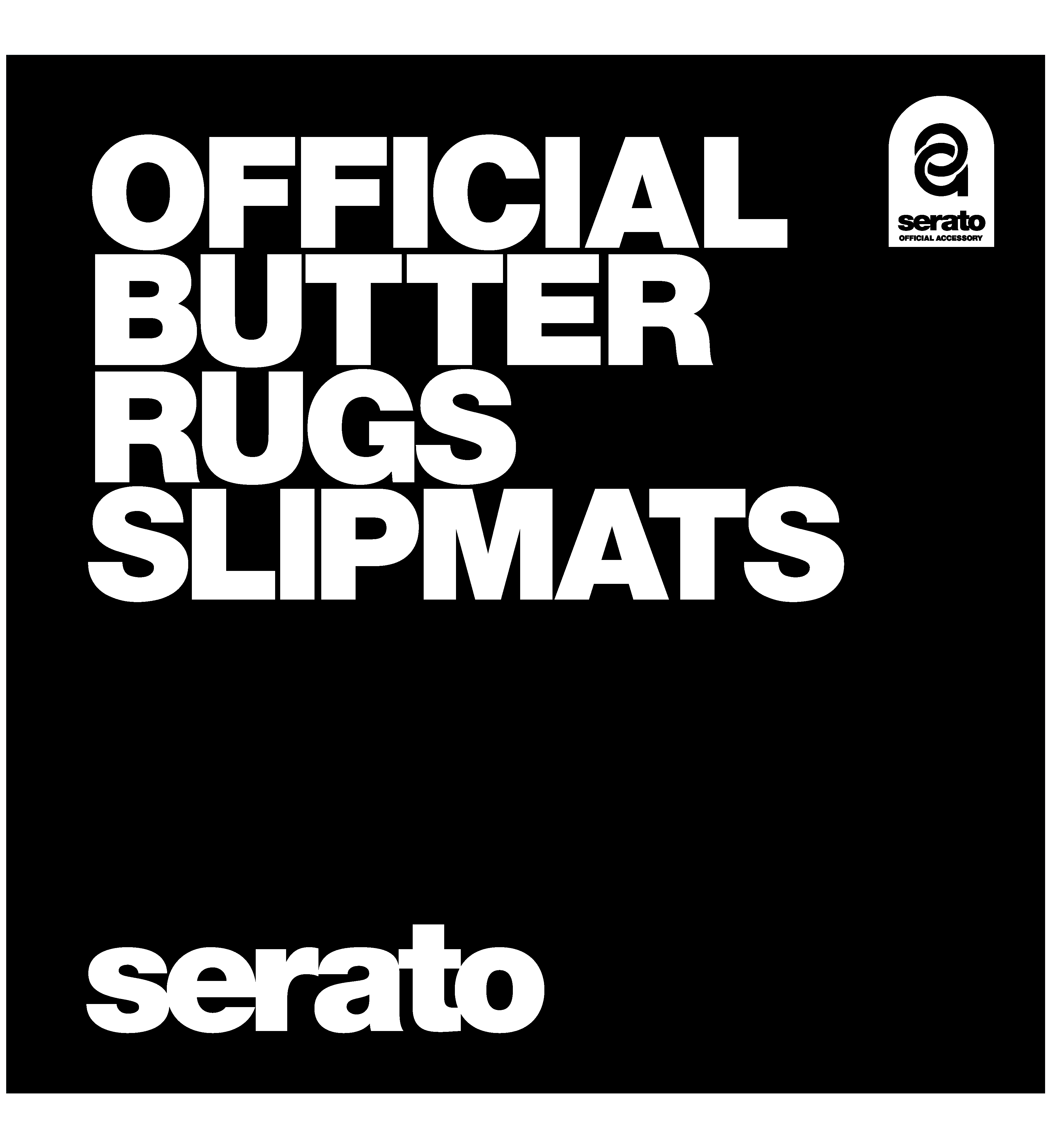 Serato Official Butter Rug Slipmats - Black (Pair)