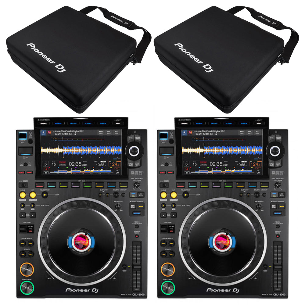 Pioneer DJ CDJ-3000 Pair + DJC-3000 BAG Bundle