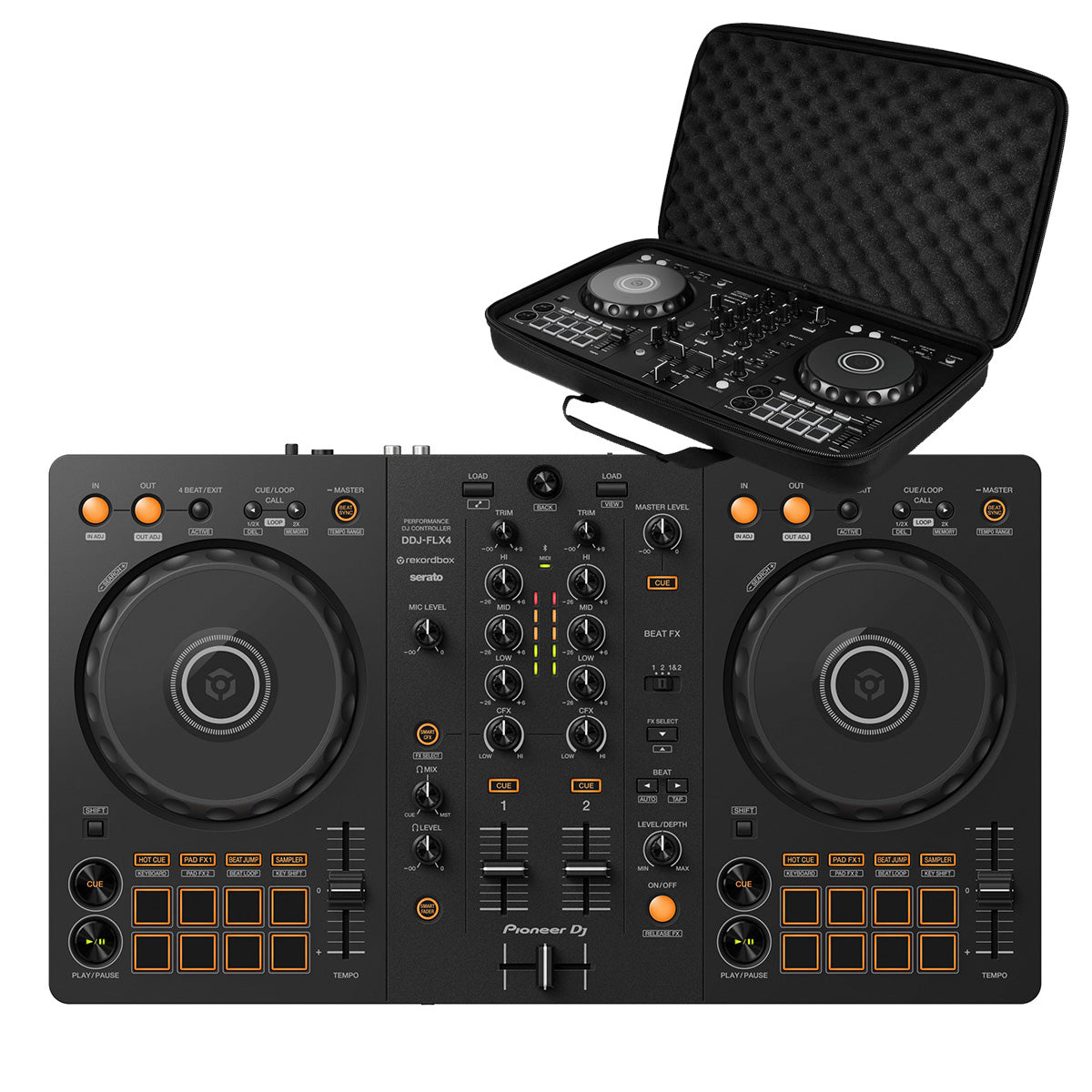 Pioneer DJ DDJ-FLX4 with DJC-B BAG