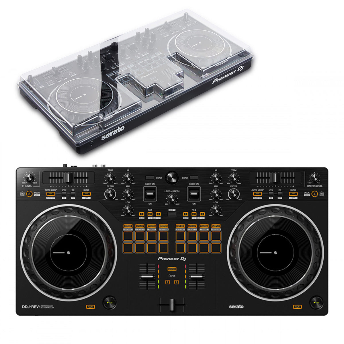 Pioneer DJ DDJ-REV1 + Decksaver Cover