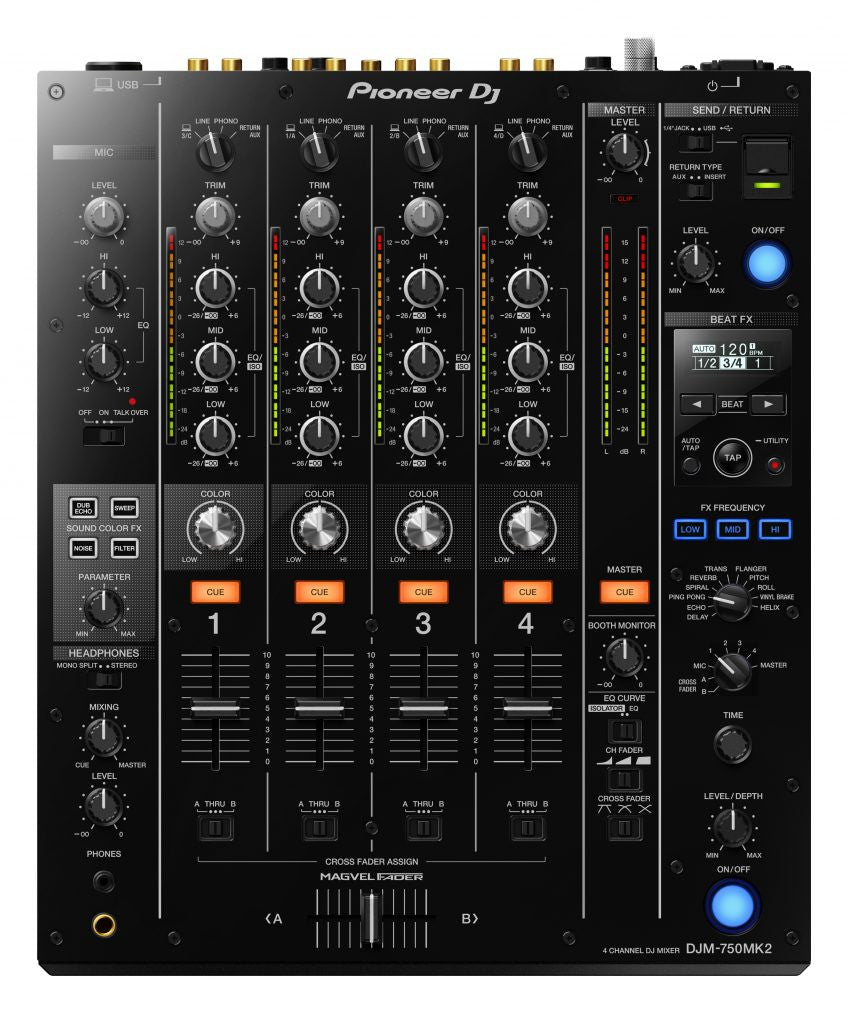 Pioneer DJ 2 x CDJ-3000 + 2 x PLX1000 + DJM-750MK2 Package