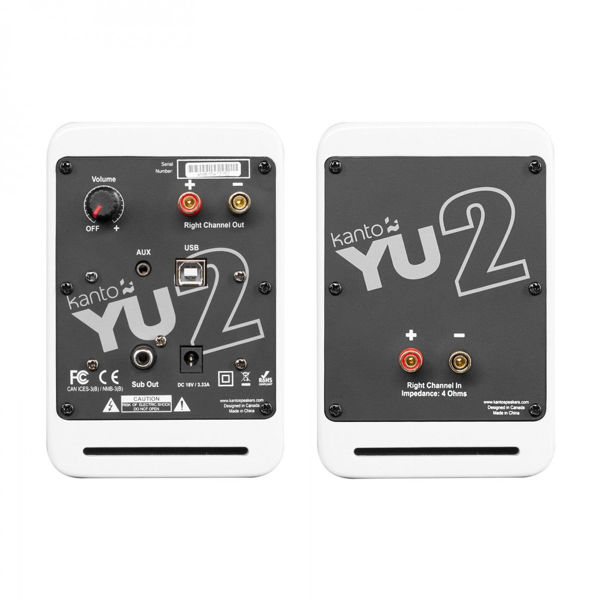 Kanto YU2 Powered Desktop Speakers Matt White