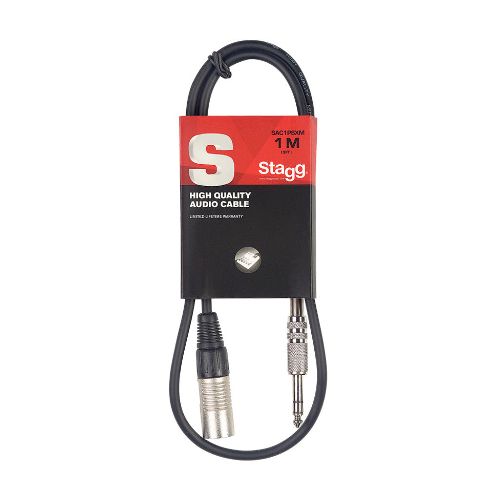 Stagg SAC1PSXM DL XLR to Balanced Jack Cable 1m