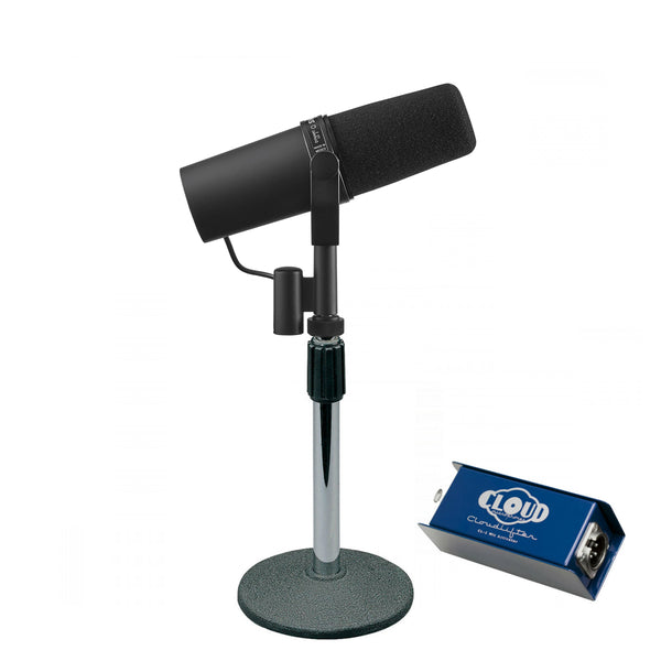 Shure SM7B with Cloudlifter CL-1 & Desktop Stand