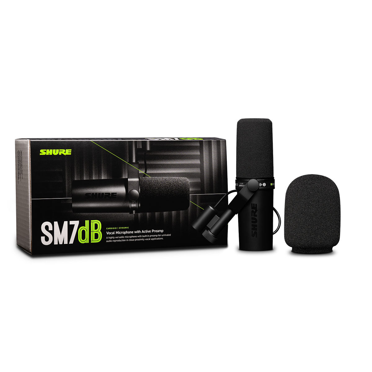 Shure SM7DB Dynamic Vocal Microphone With Built-In Preamp