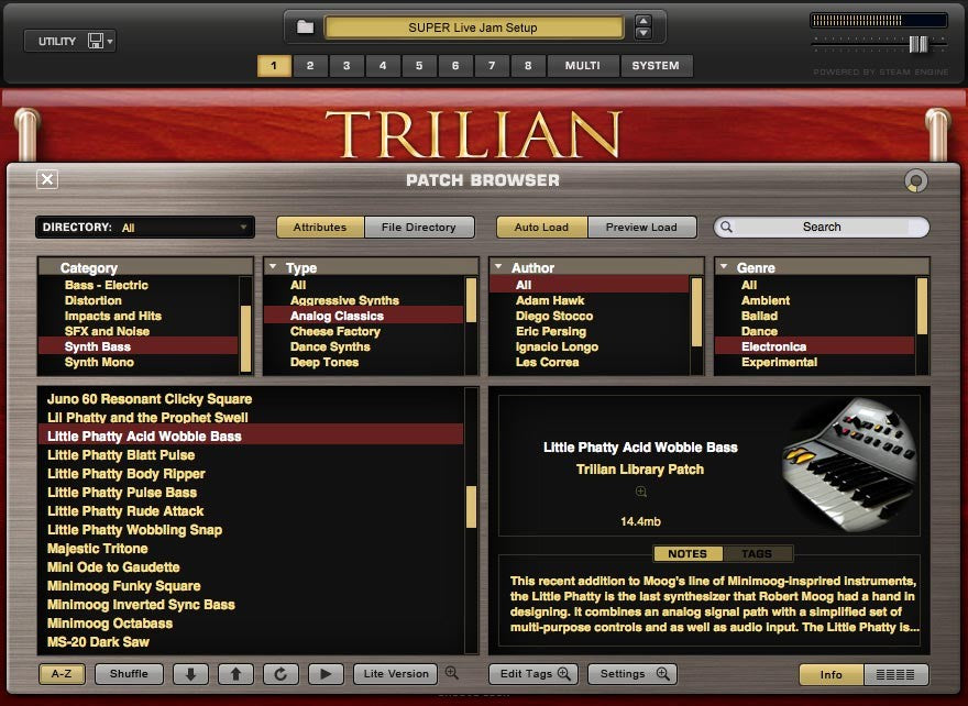 Spectrasonics Trilian Bass Virtual Instrument