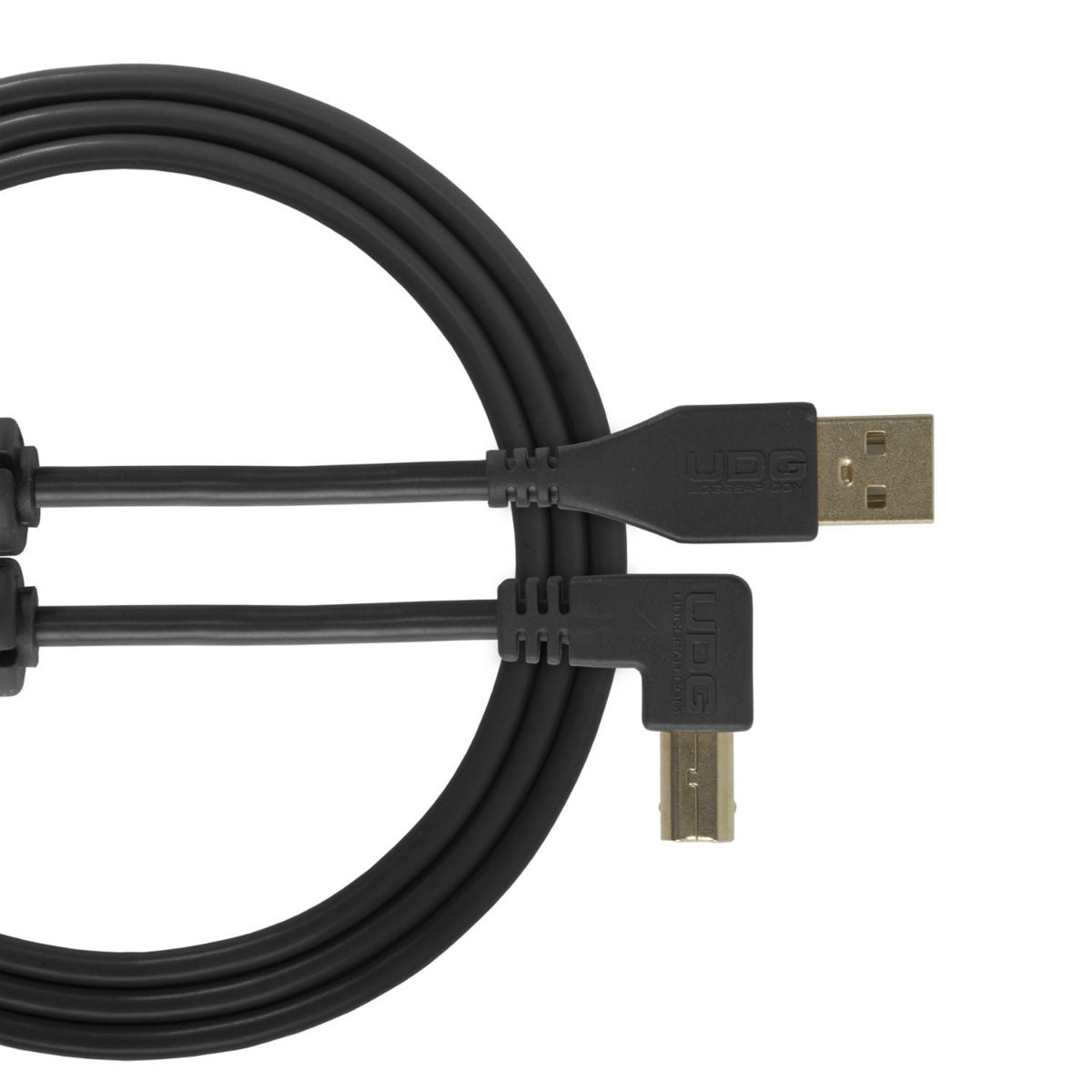 UDG USB Cable A-B 2m Black Angled U95005BL