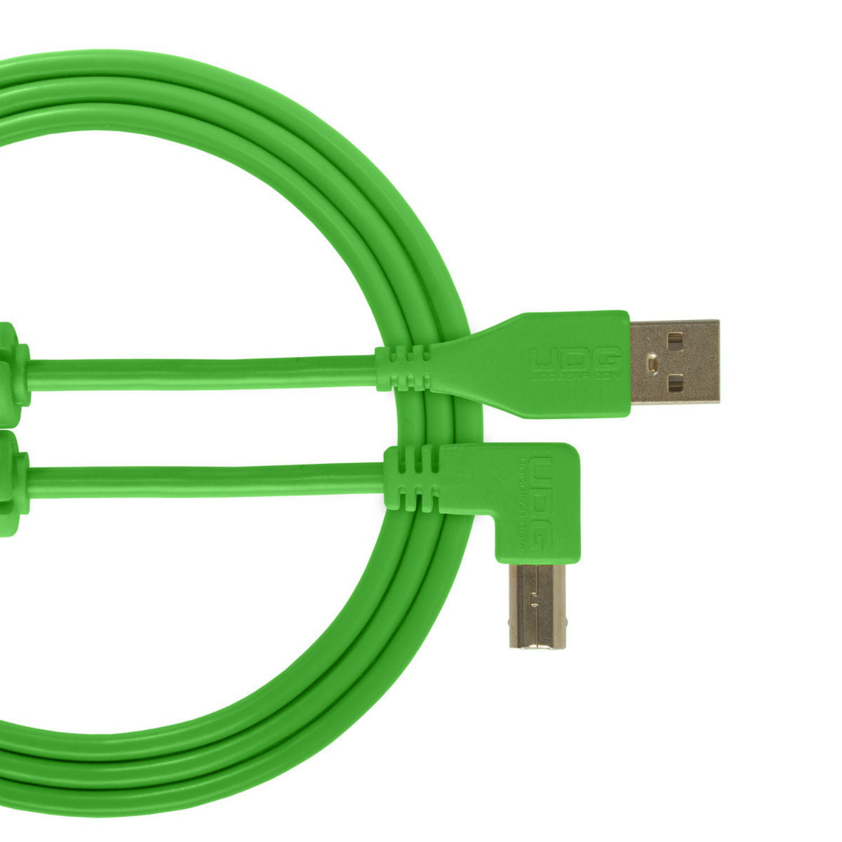 UDG USB Cable A-B 3m Green Angled U95006GR