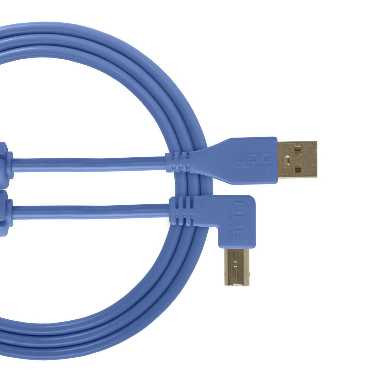 UDG USB Cable A-B 3m Blue Angled U95006LB