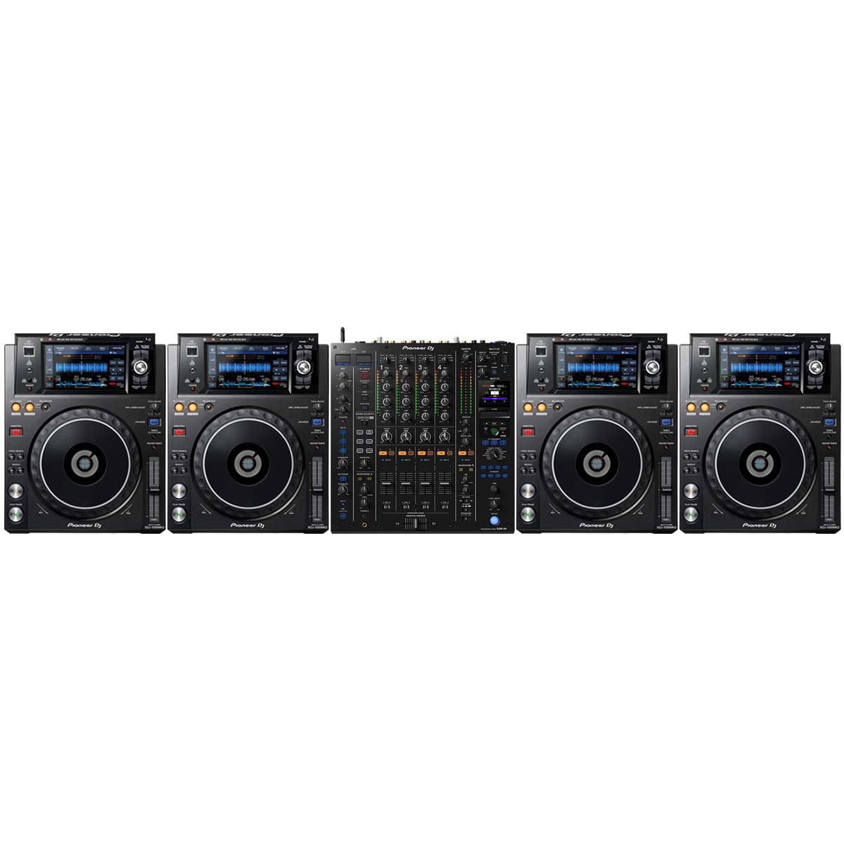 Pioneer DJ 4 x XDJ-1000MK2 + DJM-A9 Package